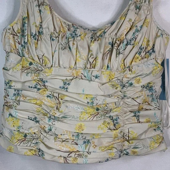 Antonio Melani Rouched Floral Clementine Top- NWT - Picture 5 of 16